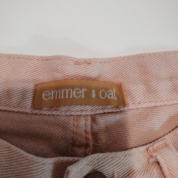 Emmer & Oat Pink Denim Jean Cut Off Shorts Small - Picture 3 of 4